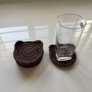 Crochet bear Coaster set of 6